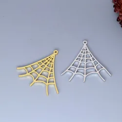 5pcs/lot Punk Spider Web Charm Pendants Making DIY Stainless Steel Handmade Finding Jewelry