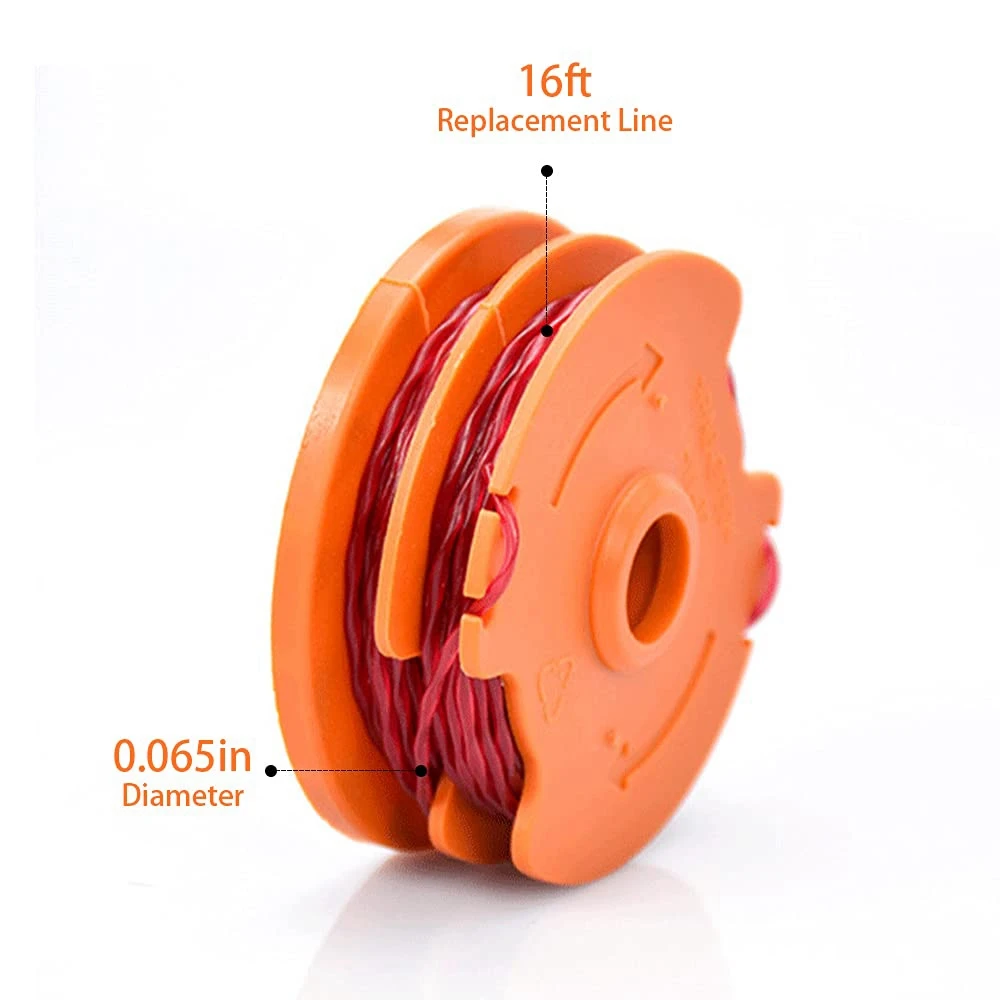 Imagem -02 - Linha de Substituição Aparador Carretel para Worx Wa0007 50022833 Wg116 Wg119 com Fio Elétrica Cordas Aparadores 16ft 0065