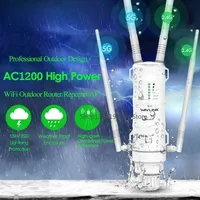 2025 Wavlink High Power AC1200 Outdoor Waterproof Wireless WiFi Repeater AP/WiFi Router Dual Dand 5G Long Range Extender Antenna
