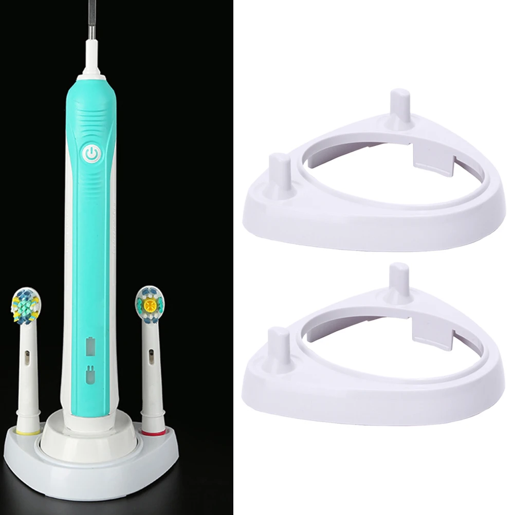 

2pc Toothbrush Stand Holder Creative Base Electric Hygienic Solution Dry Naturally Save Space PP Material Bath Desk Use