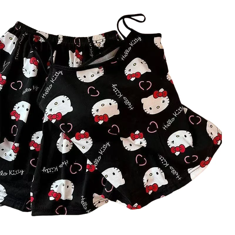 

Sanrio's пижамы Hello Kitty, новая креативная одежда для дома на подтяжках, модная Лидер продаж, свободные удобные праздничные подарки для девочек