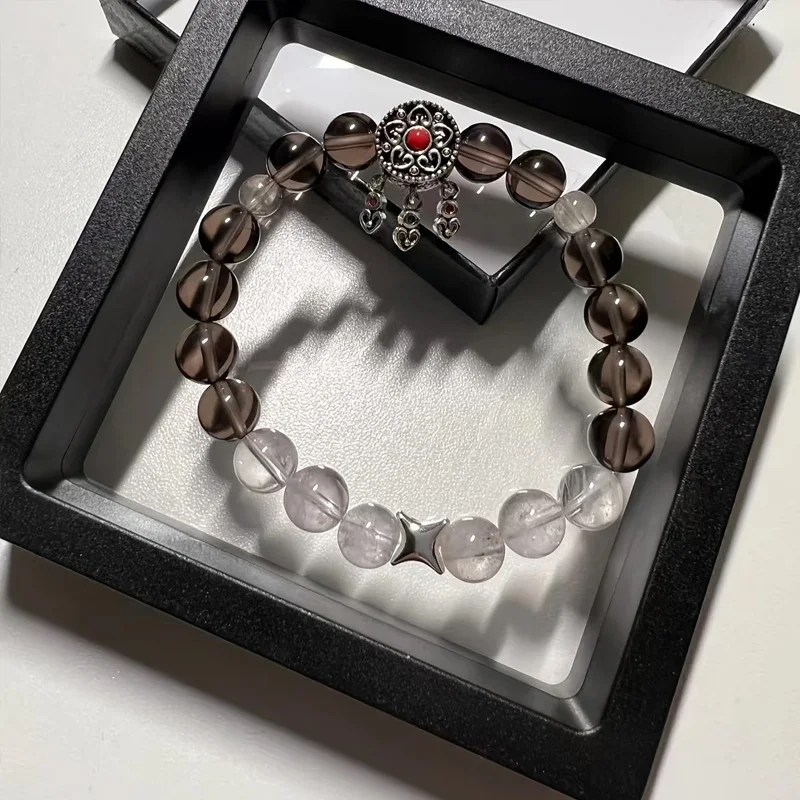 صندوق عرض مجوهرات بلاستيكي شفاف - عرض عائم للخواتم والقلائد والأقراط وحقيبة تخزين جاهزة للهدايا مع ترانس