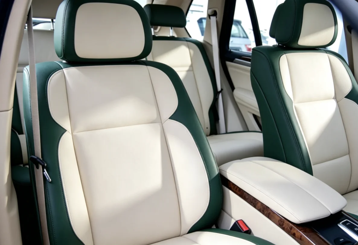 Für BMW X5 E70 2008~2013 5-Sitzer Maßgefertigte Autositzbezüge Luxuriöses Nappaleder 100% Passgenau Innenraumzubehör 360 ° Vollständige Abdeckung – Detail 4