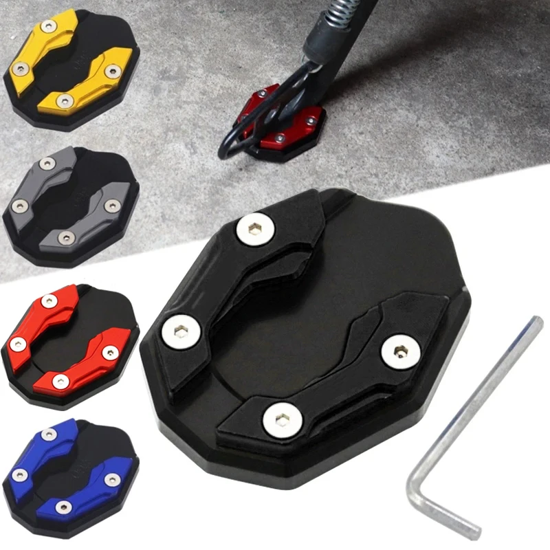Universal Scooter Motorcycle Bike Kickstand Extender Foot Side Stand Extension Pad Support Plate Anti-skid Enlarged Base