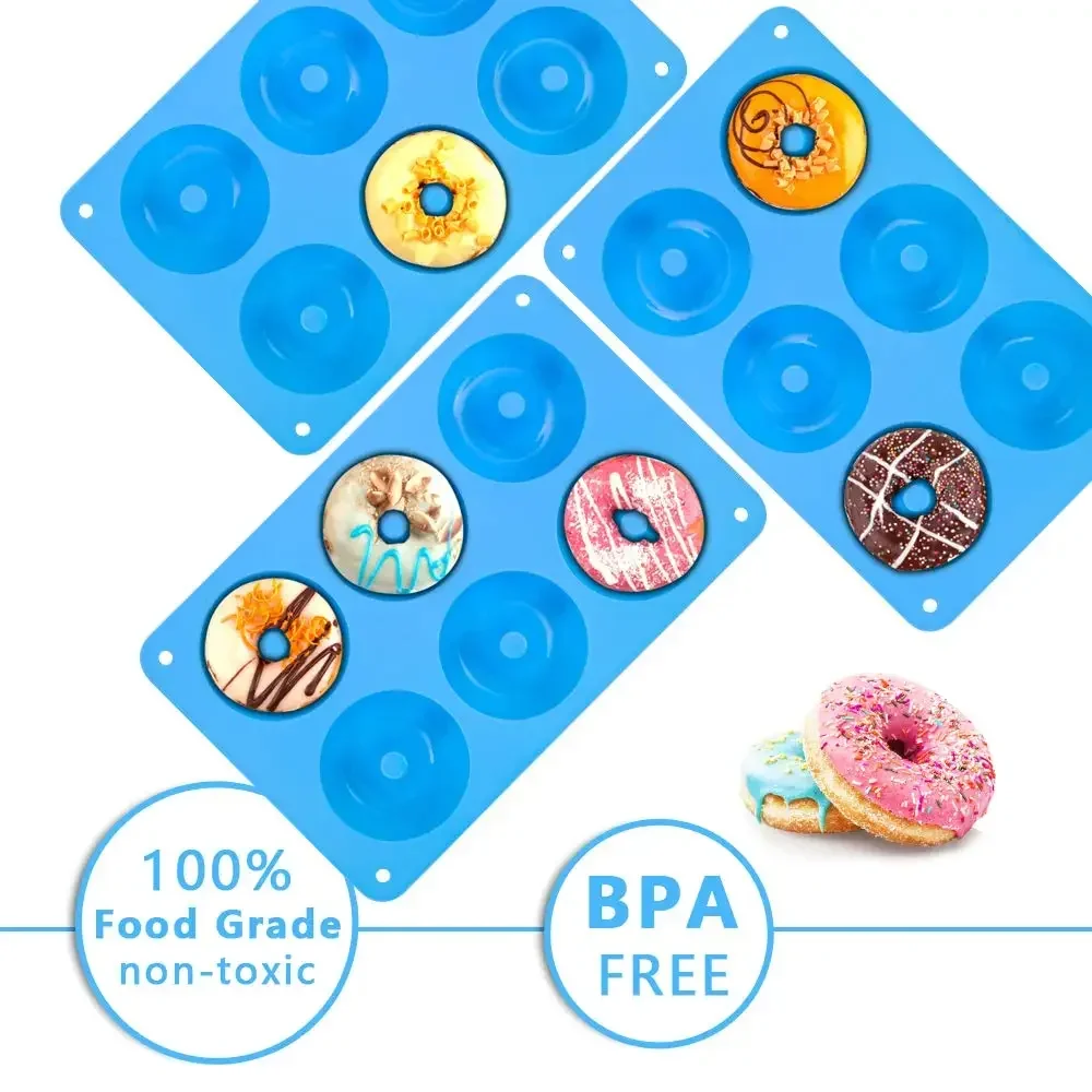 Picture 6: 1/2pcs Silicone Muffins Donut Mold 6 Holes Baking Mould Non-Stick Baking Pastry Chocolate Cake Dessert DIY Bakeware