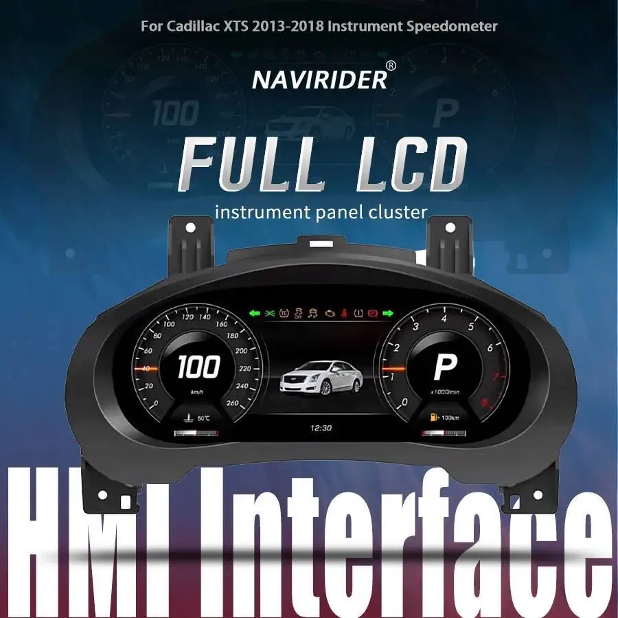12.3 بوصة لوحة القيادة الرقمية Carplay لكاديلاك XTS 2013-2018 LCD عداد السرعة أداة العنقودية عرض قمرة القيادة الافتراضية #6