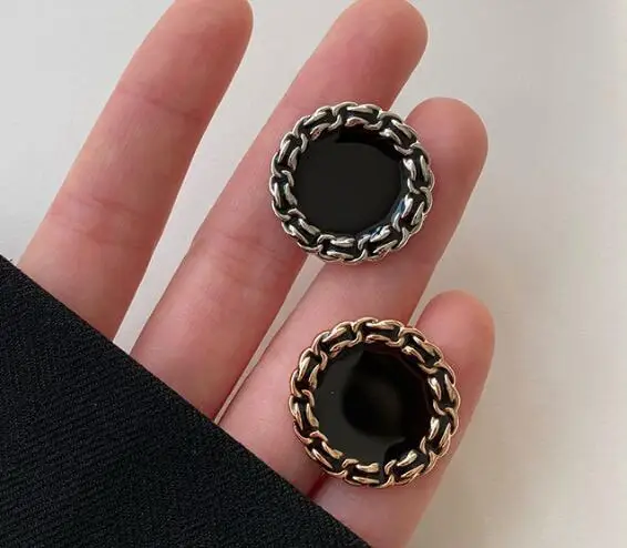 10 sztuk/partia Rozmiar: 11,5 mm-25 mm Modne metalowe guziki z okrągłą nóżką do bluz, swetrów lub płaszczy, akcesoria do szycia (SS-2754)