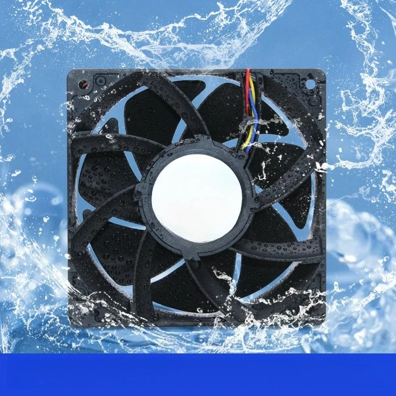 Speed‑Adjustable IP68 Waterproof 12038 Cooling Fan, 12CM High Airflow 12V/24V/48V For Medical Nebulizer