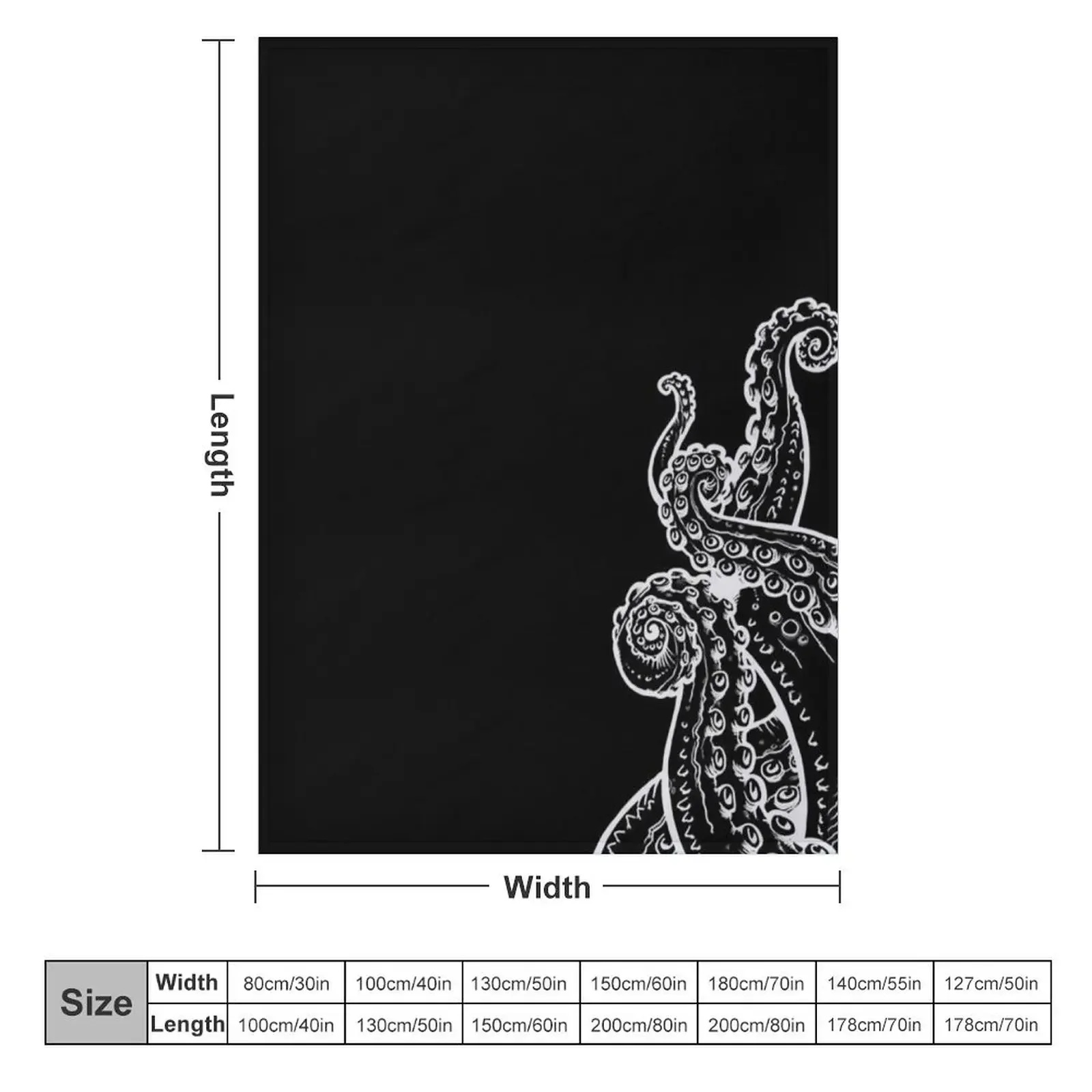 Best Art of Octopus gray tentacles Deep Creature for ocean and octopus lovers T-shirt Throw Blanket Tourist Winter beds Blankets