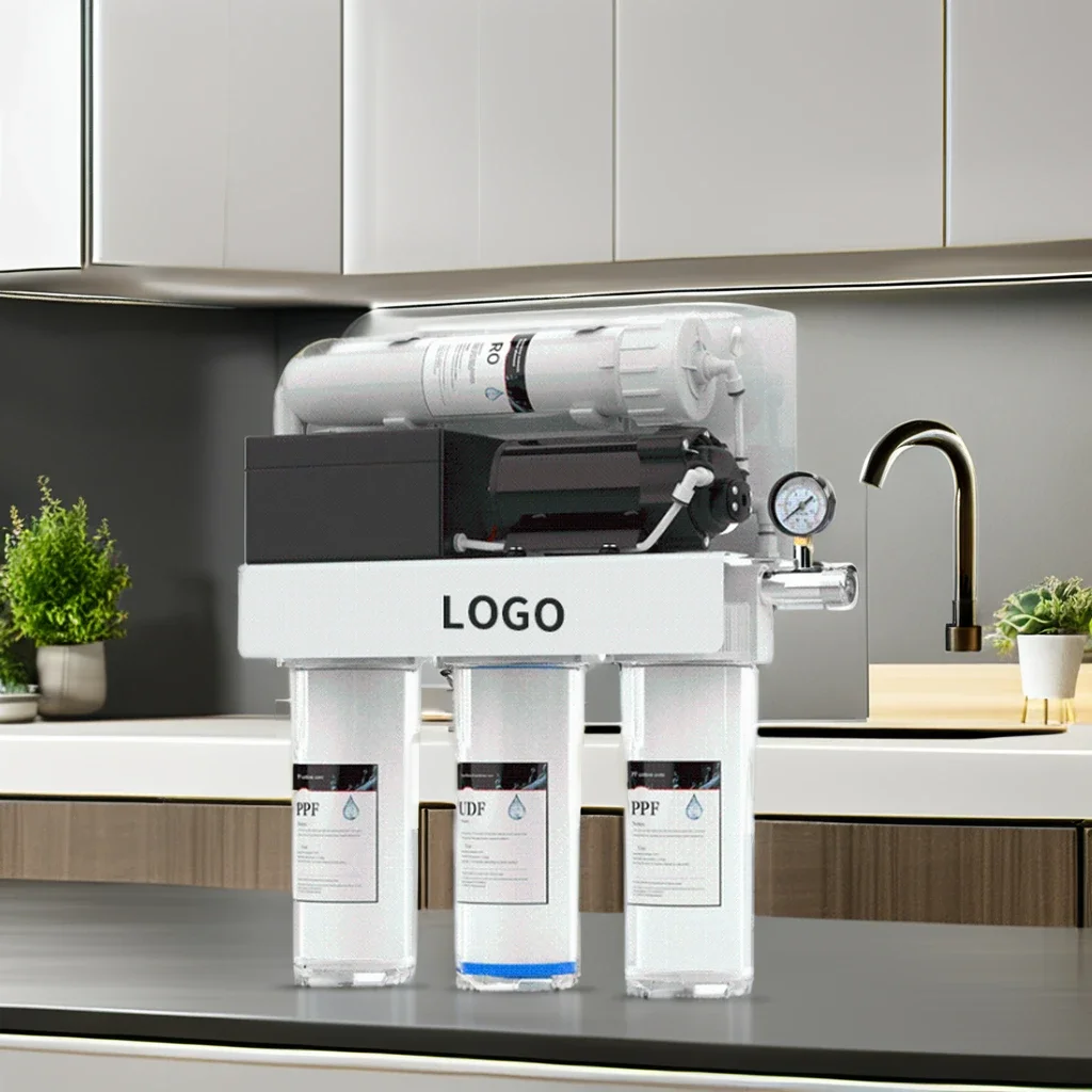 

Электрическая четырехступенчатая система обратного осмоса, оптовая продажа с фабрики, бытовой очиститель воды, 100gpd, отели, напиток, кран, вода