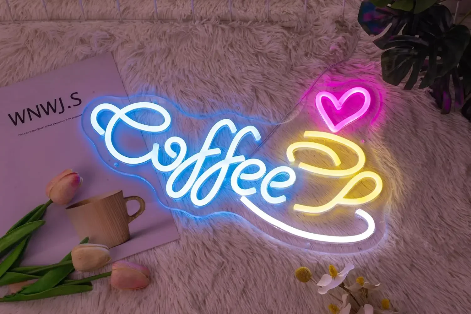 LED Coffee Neon Signs, Criar Presentes Originais para Casamentos, Aniversários, Festas, Bares