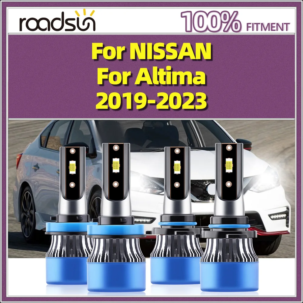 

4 шт., лампы для NISSAN Altima (2019-2023), 9005/HB3 H11, дальний/ближний свет, 6000 лм, К, белый свет, 50 к + ч, долговечность, 4 шт.