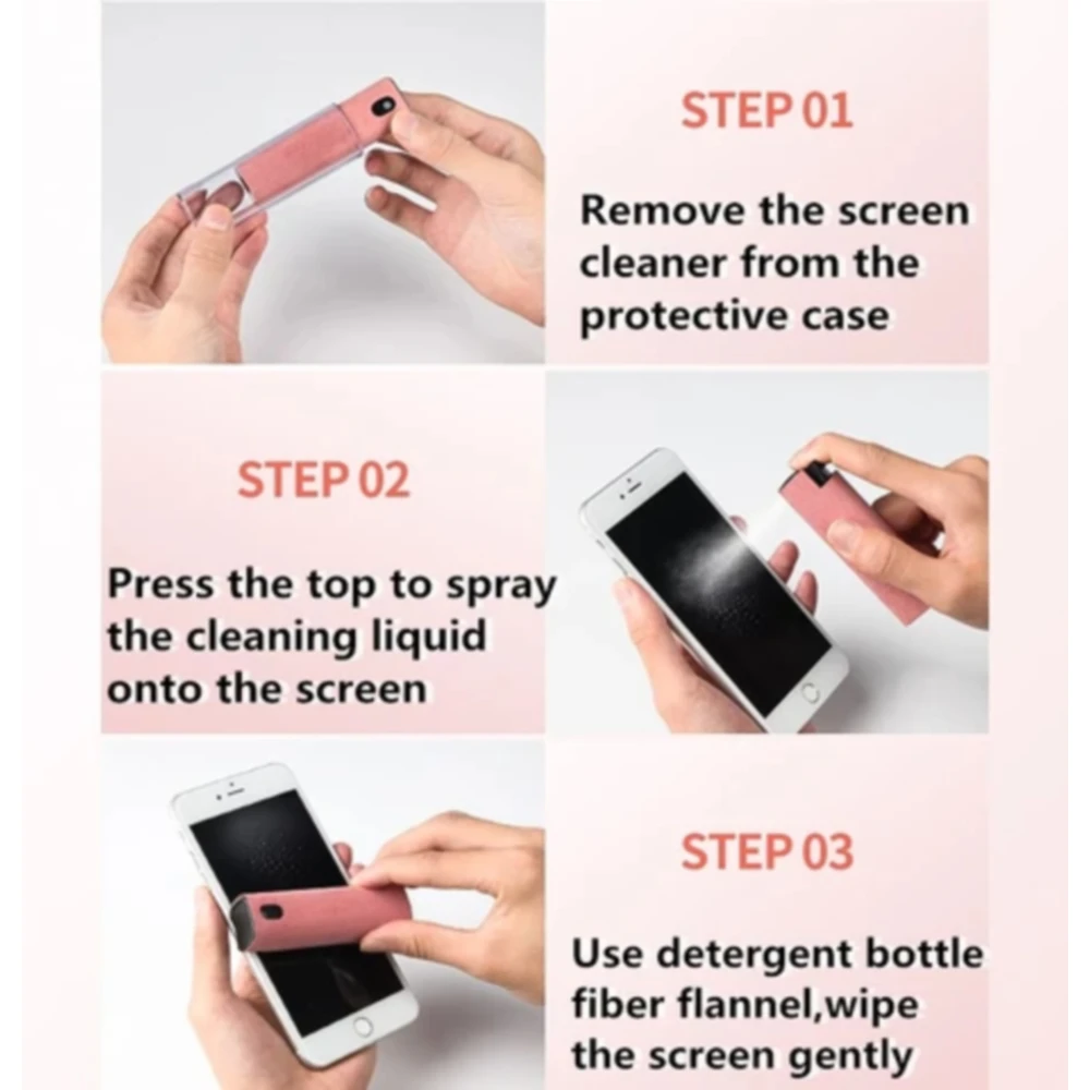 3 In 1 Fingerprint-Proof Screen Cleaner Phone Screen Cleaner Spray Computer Screen Dust Mobile Clean The Shell Limpiacristales