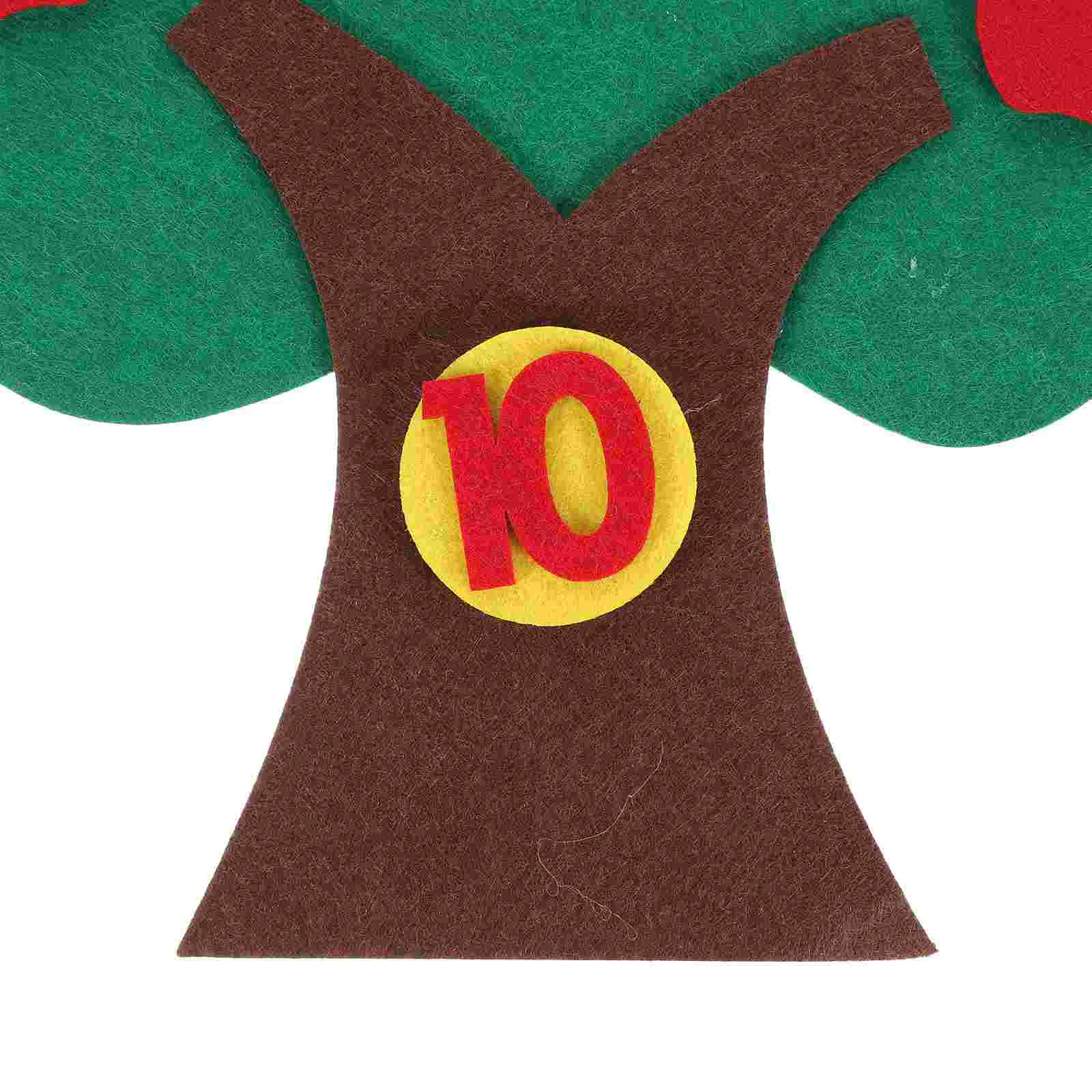 Felt Kindergarten Toys Apple Tree Digital Puzzle Non-woven Educational DIY Ornament Letter Apples Preschool