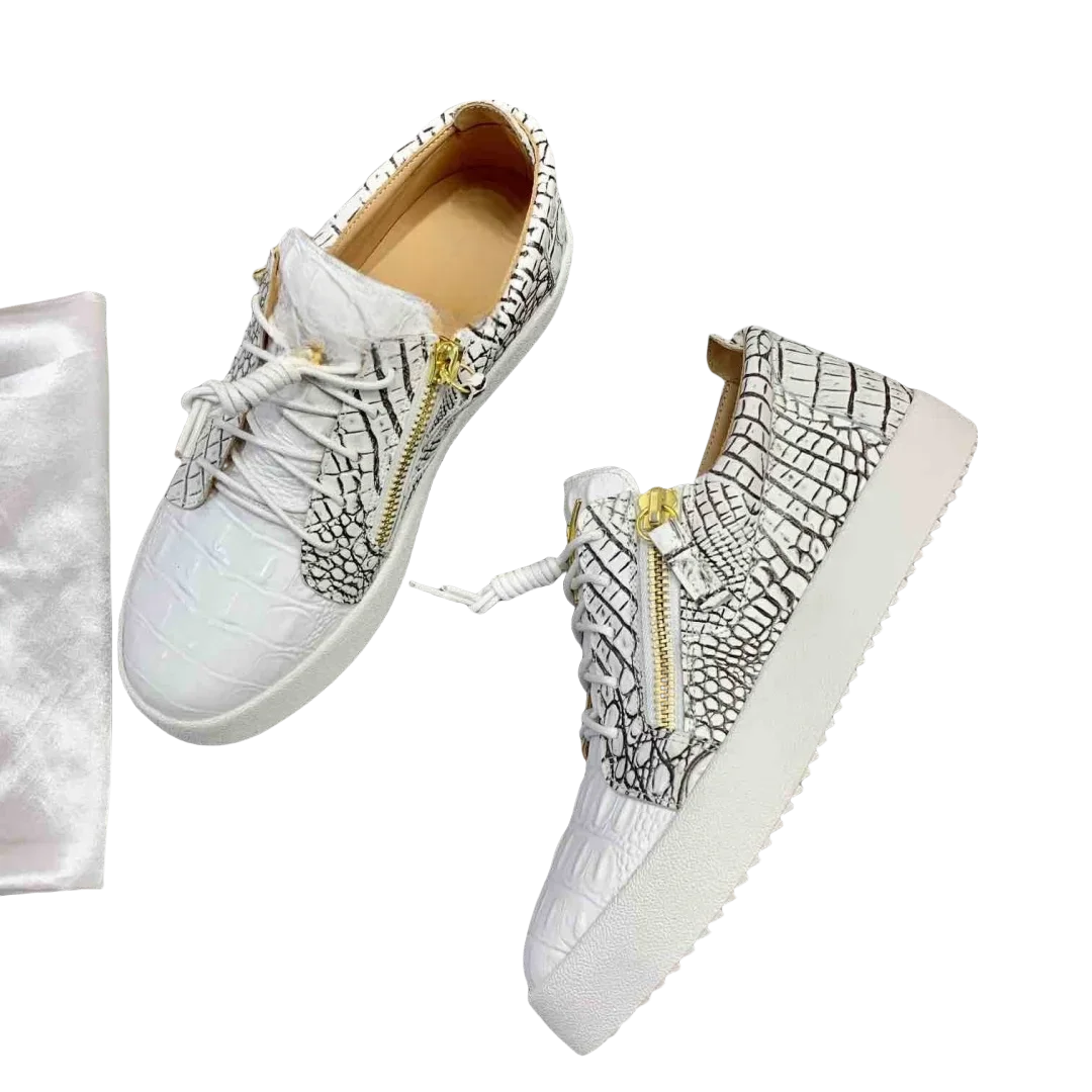 موضة جديدة أحذية رياضية كاجوال للرجال العلامة التجارية مصمم النساء أحذية التنس الفاخرة الجلد الحقيقي GZ المتسكعون أحذية رياضية 35-48 G0352 #5