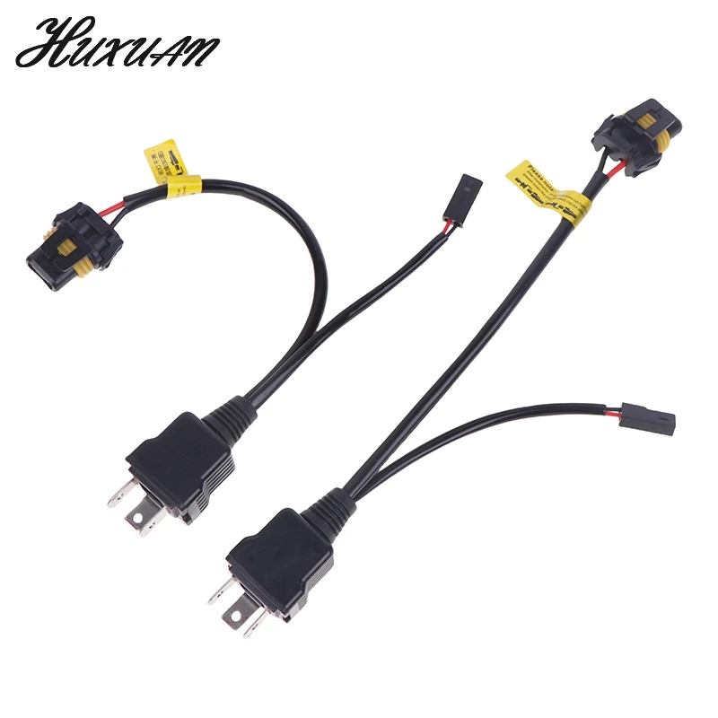 2pcs H4 Relay Wireharness For H4 Bulb Upgrade Bi LED&Xenon Projector Lense Car Light Accessories