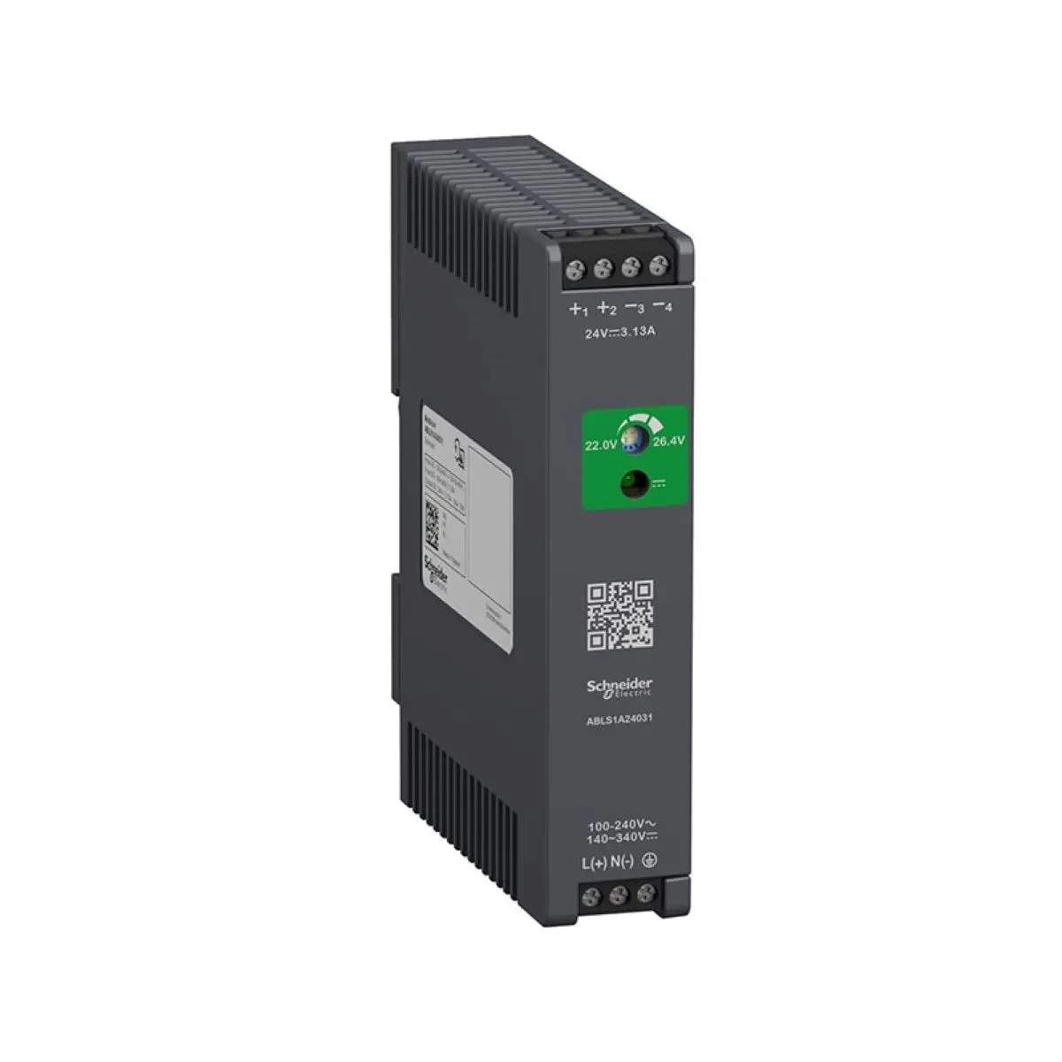 

ABLS1A24031 Regulated Power Supply, 100-240V AC, 24V 3.1 A, single phase, Optimized