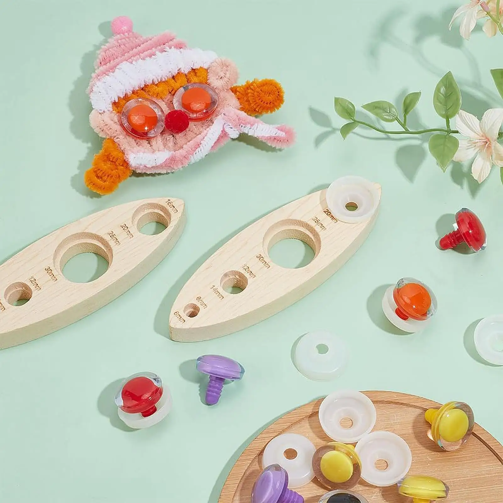 2x أدوات مساعدة لعين الدمية أدوات يدوية للعيون حرفية مشروع صياغة قياس محمول #5