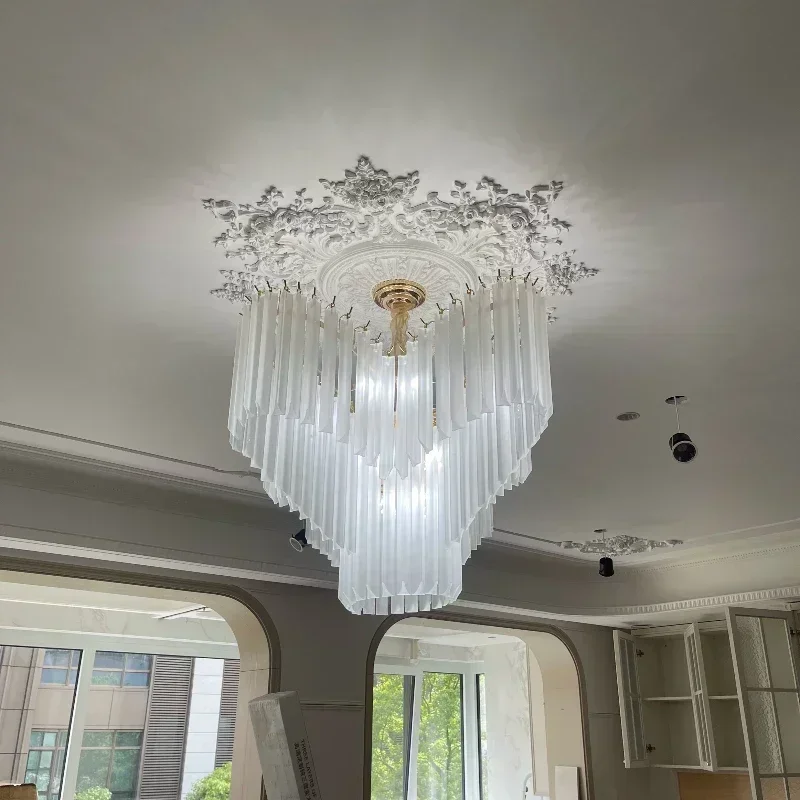 Vintage Glass Pendant Lighting LED Home Decor Taper Ceiling Lamps Indoor Classical Luxury Hanging Chandeliers for Living Room
