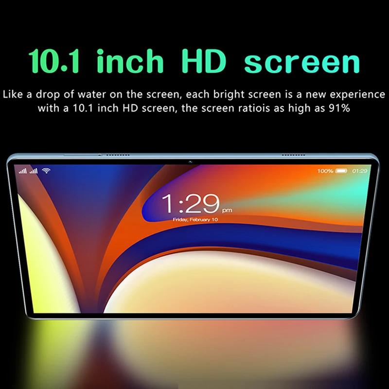 New 5G Wifi Tablet 4GB RAM(2+2GB Expand) 64GB ROM Dual Camera   SIM Slot Android 13 6000mAh Battery Google HD Display Tablet Pc