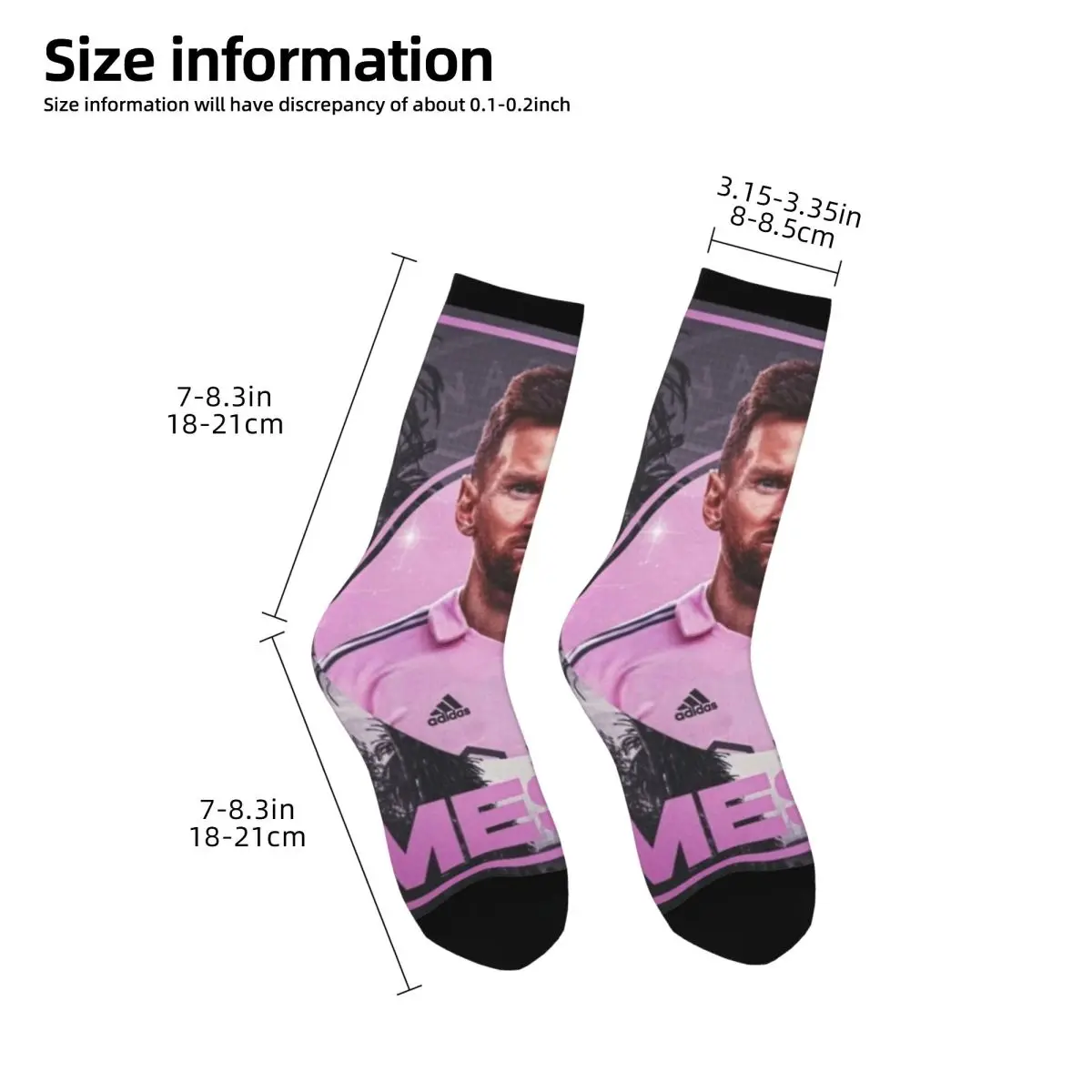 New Male Men Socks Crazy Messis 10 Football Argentina Sock Polyester Sport Women's Stockings Spring Summer Autumn Winter