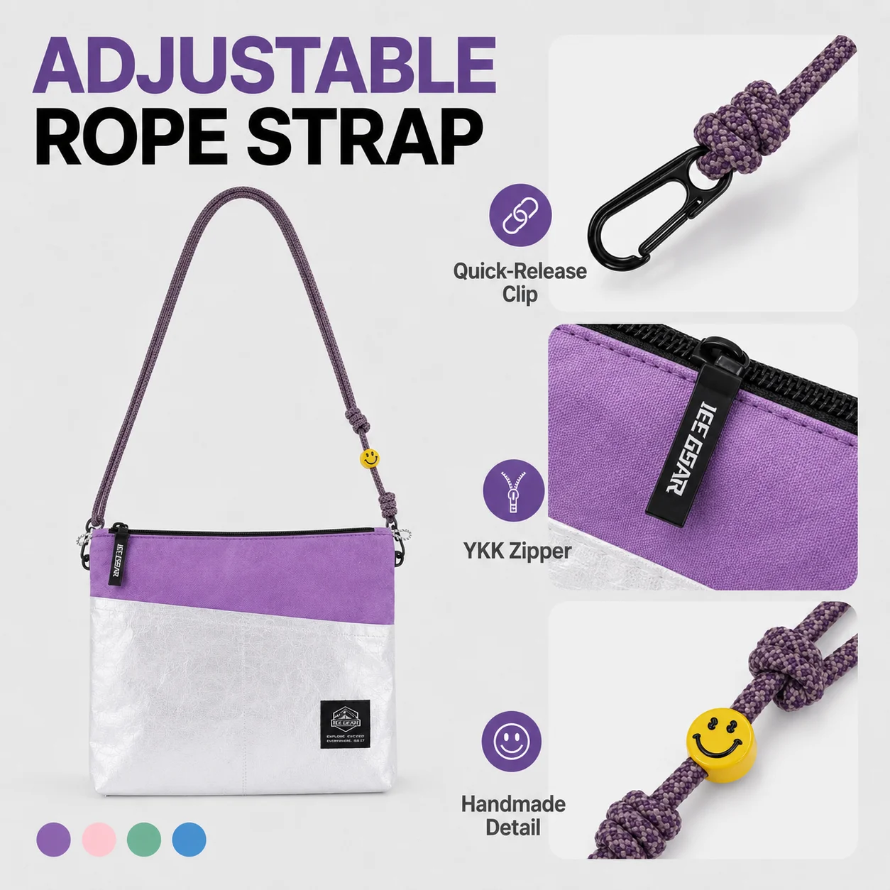 85g Ultra-light Crossbody Sacoche Bag Water-resistant Shoulder Chest Pouch Outdoor Hiking Camping Travel Phone Bag Men Women