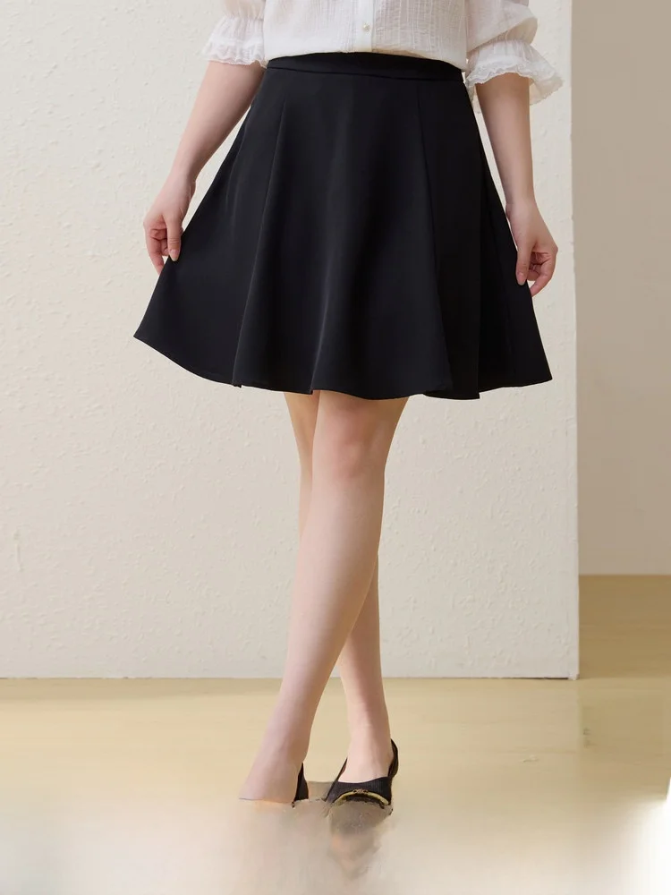

Simple A-Line Skirt with Lace Hemline plus Size Women's Clothing Slimming Five-Quarter Length Summer Fashion 2026