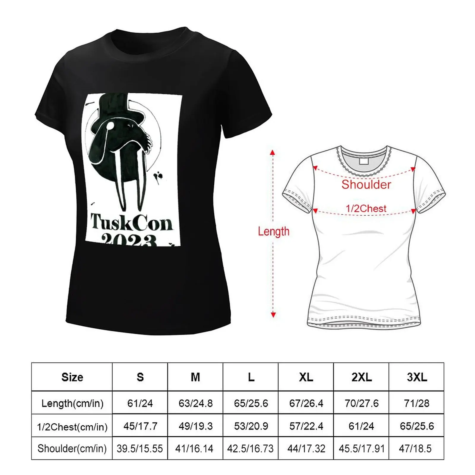 TuskCon 2023 Official T-Shirt lady clothes summer top cute tops anime clothes tops for Women