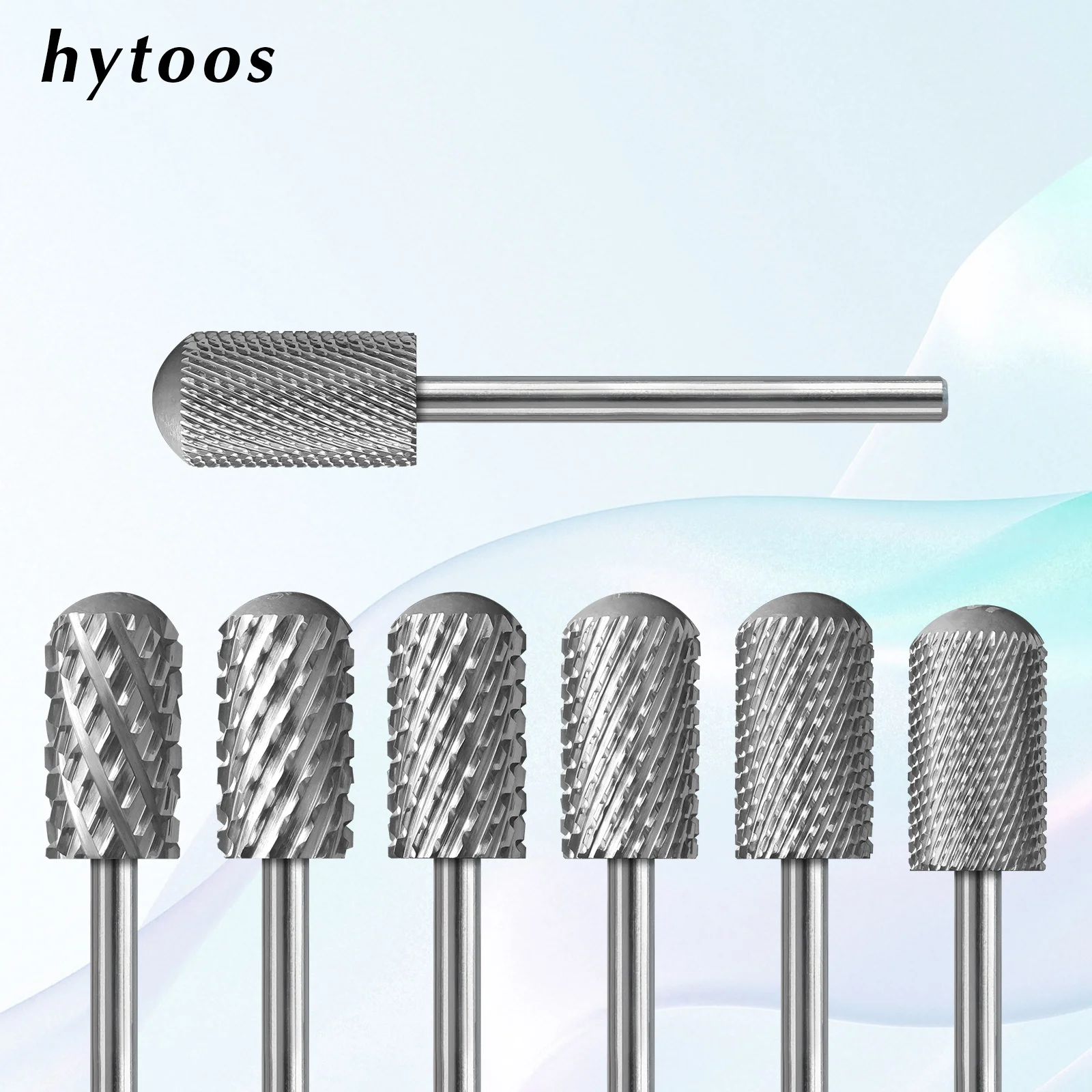 Brocas para Unhas HYTOOS 6.6mm, Broca de Carbeto com Topo Liso para Remoção Segura de Gel e Acrílico, Acessórios Profissionais para Manicure