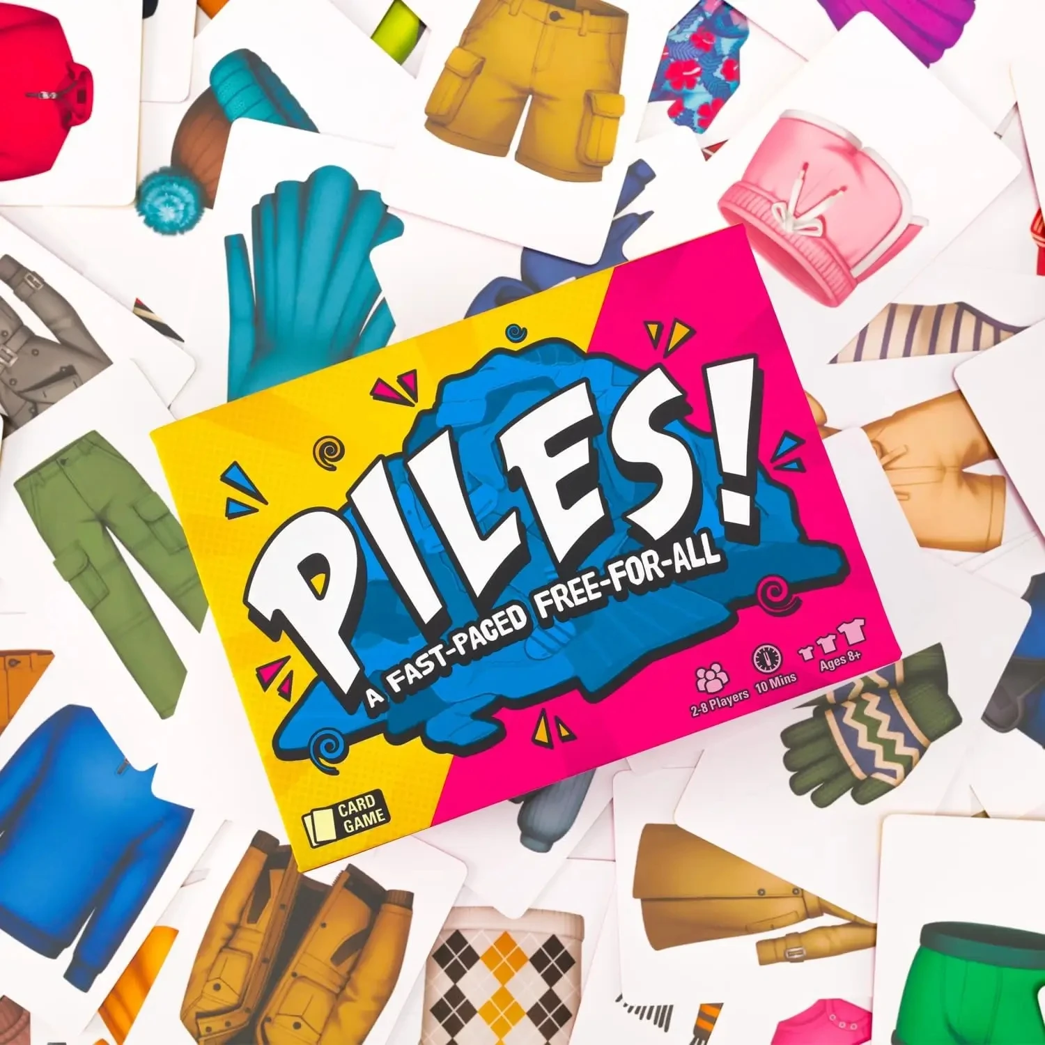 Piles Cards Games Family Games - for Kids 8 and Up Games for Adults - Family Game Night - Travel Games - Memory Games - 10 Mins