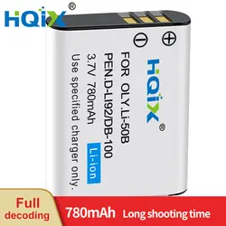 HQIX for OLYMPUS TG-870 860 850 820 610 XZ-10 SZ-10 11 12 14 15 16 17 20 30MR 31MR SP-800UZ 810UZ Camera LI-50B Charger Battery