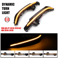 LED Rearview Mirror Indicator Lamp Dynamic Turn Signal Light For Audi Q5 FY Q7 4M 2016-2020 Side Mirror Sequentia Blinker