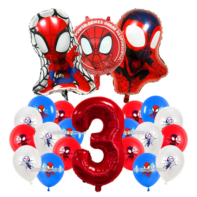 Spiderman New Theme Birthday Party Decoration Spidey And His Amazing Friends Event Supplies For Kid Balloon Disposable Tableware