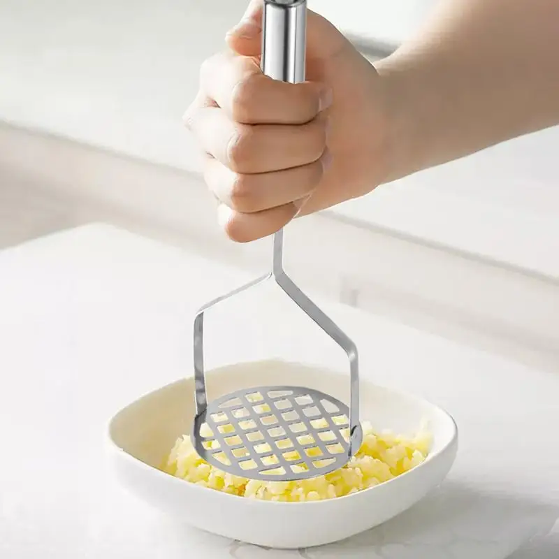 

1 шт., ручная картофельная машина из нержавеющей стали, давилка для чеснока, креативная толкушка для картофеля, тыквы, сладкого картофеля, домашние кухонные гаджеты