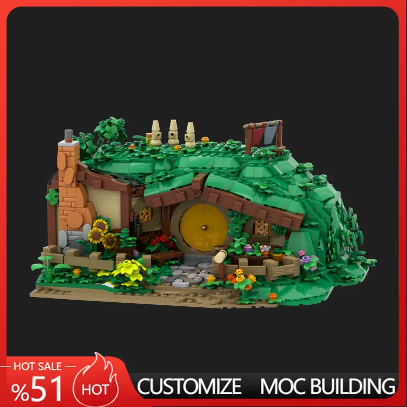 

1951PCS Green Hill Cottage MOC Architecture Custom Building Blocks DIY Educational Model Birthday Collection Gift For Teenagers