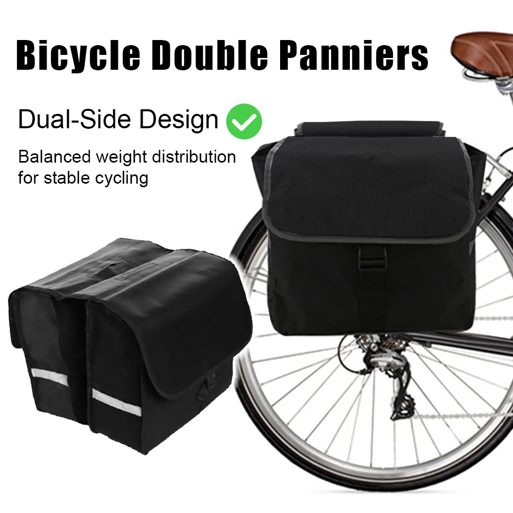 

Bicycle dual-sided pannier 28L road bike rear rack bag large capacity bicycle cargo bag rear seat large capacity shelf bag