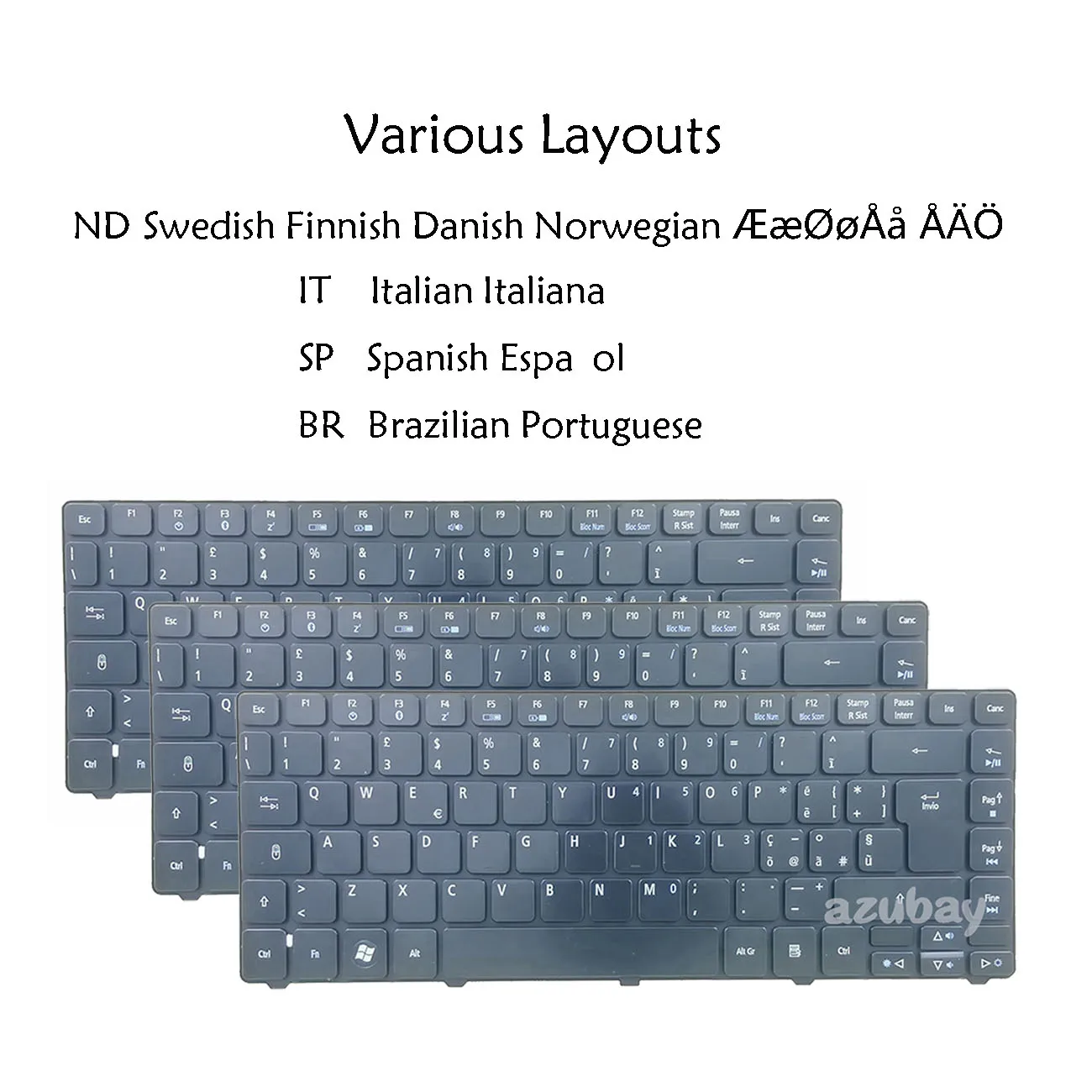 NE BR Portuguese Italian Spanish Keyboard For Acer As 4252 4253 4253G 4333 4336 4339 4349 4350 4350G 4352 4352G 4410 4535 4535G