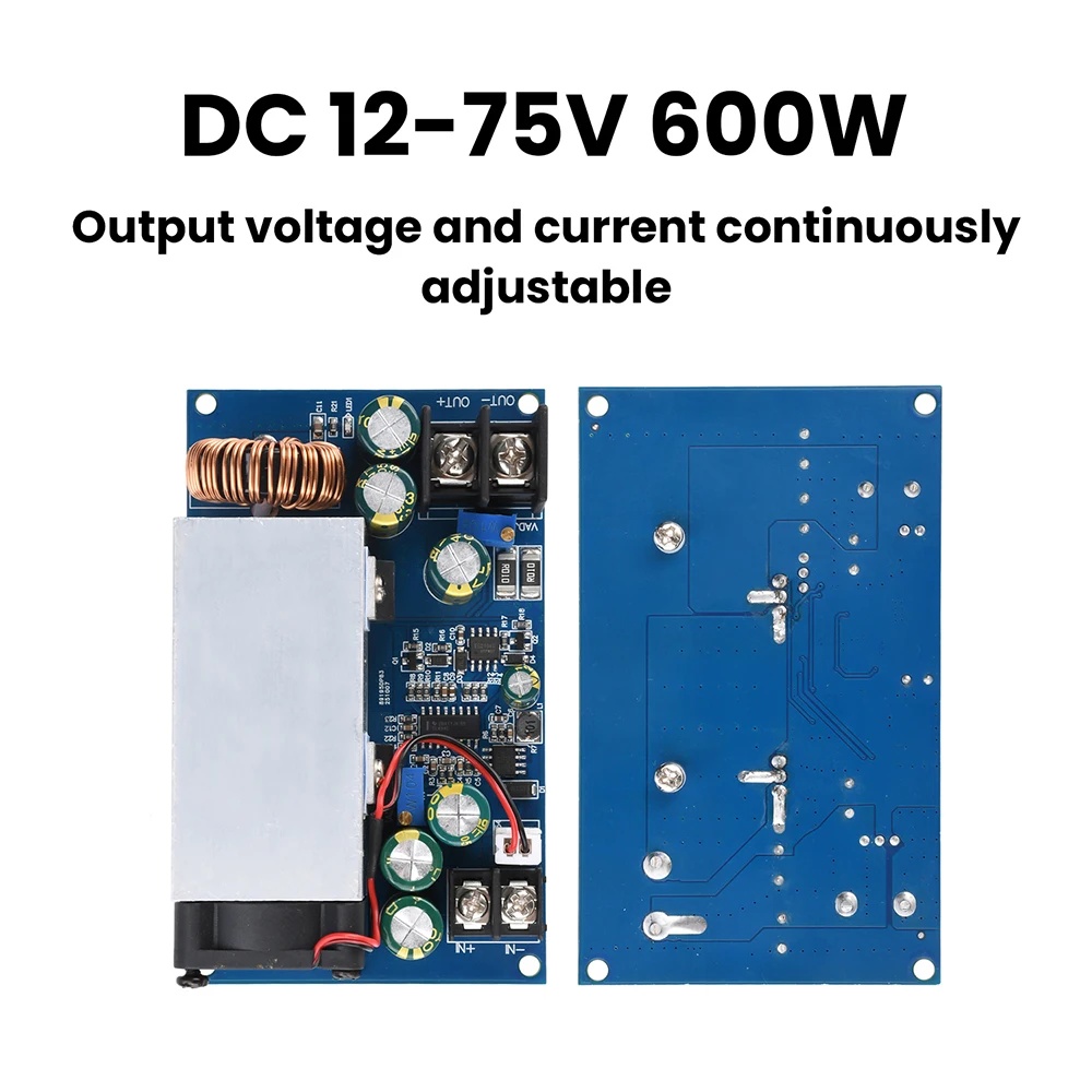 Adjustable DC-DC Buck Converter Module 12-75V to 60V 25A Step Down Voltage Regulator with High Efficiency for Power Supply