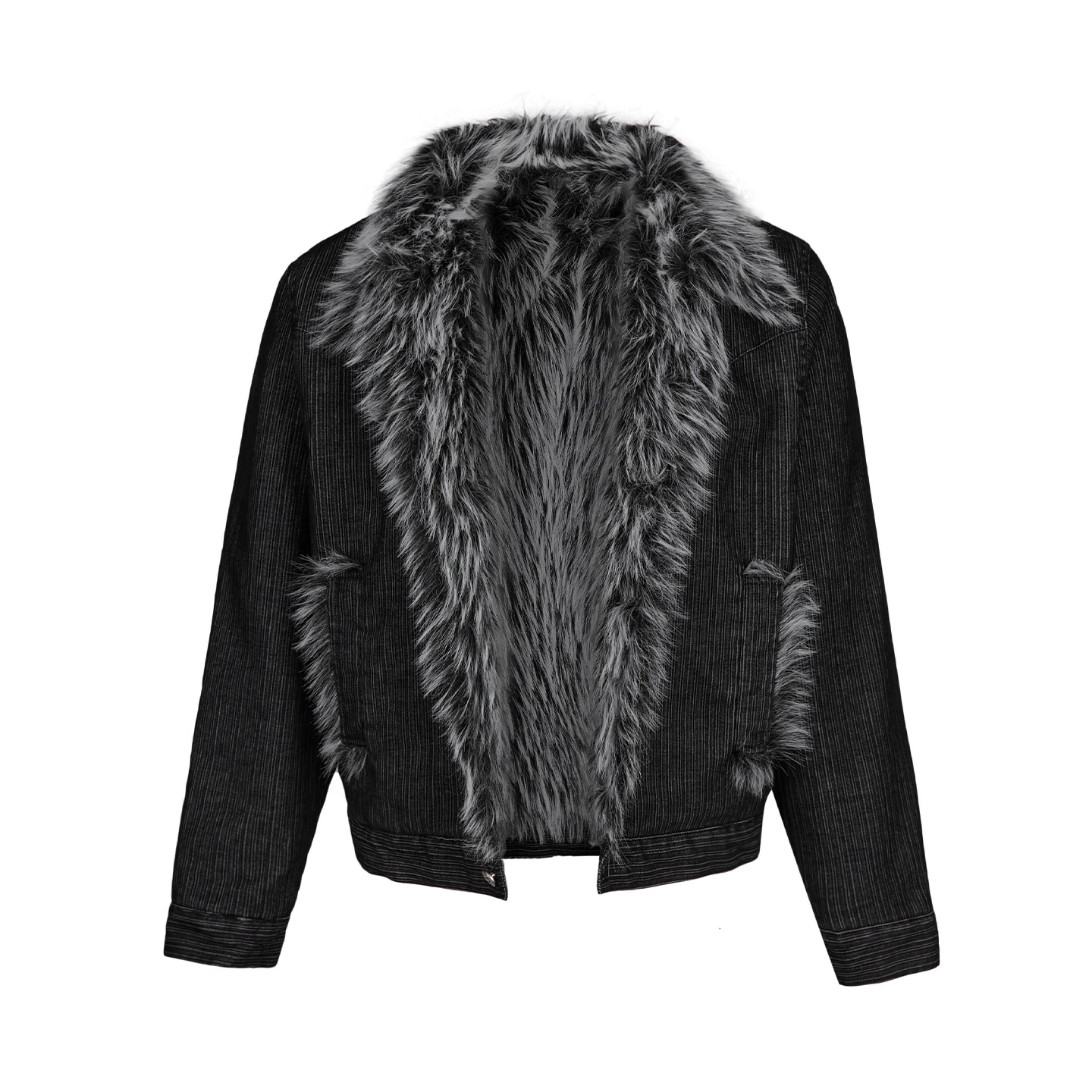 Men's 2025 Winter New American Style High-End Striped Parkas Retro Loose Warm Parkas Male Handsome Long Sleeve Solid Color Coats