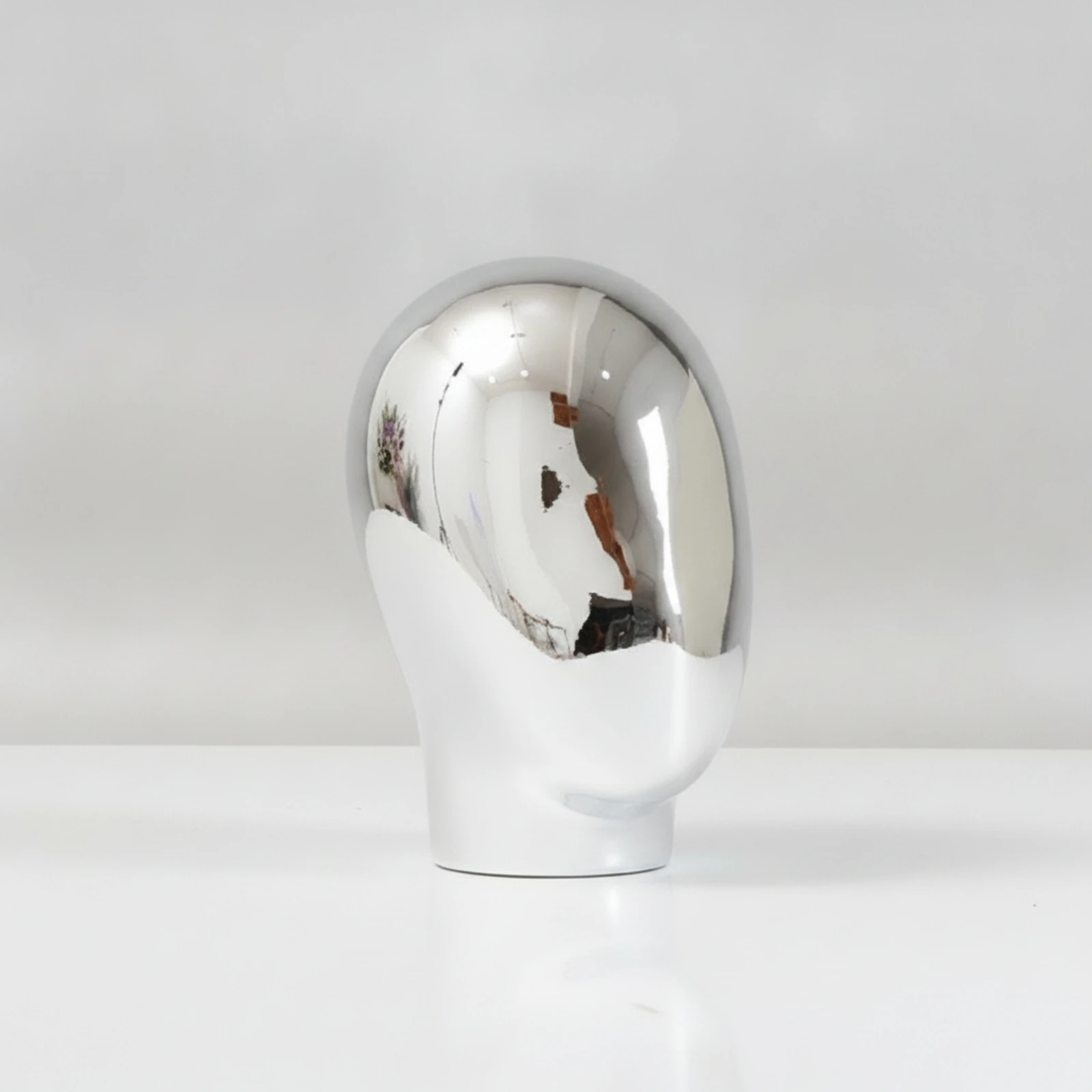 Mannequin Head Electroplated Display Head Metal-Plated Glossy for Retailers, Shop Window, Boutique view 5