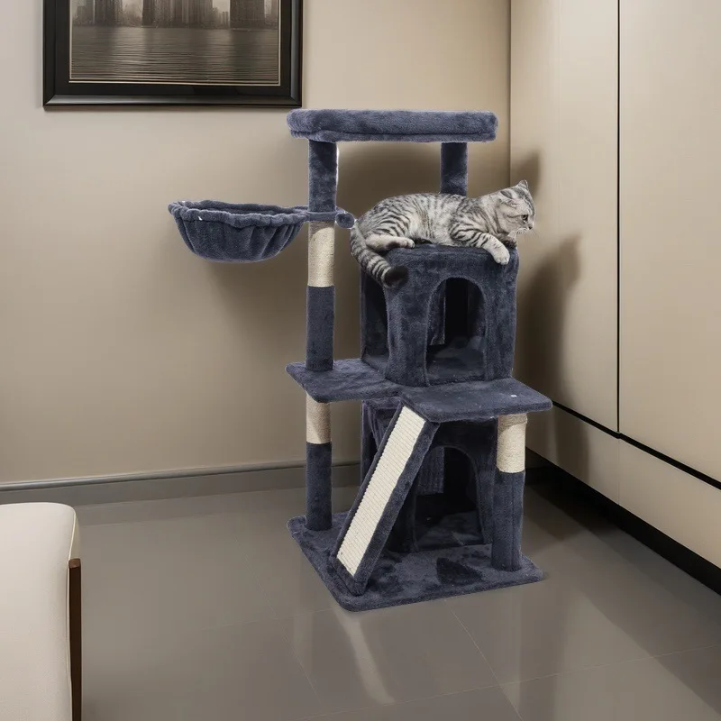 Factory hot-selling cat climbing frame, high-rise does not occupy an area, cat scratching board sisal column integrated multi-fu