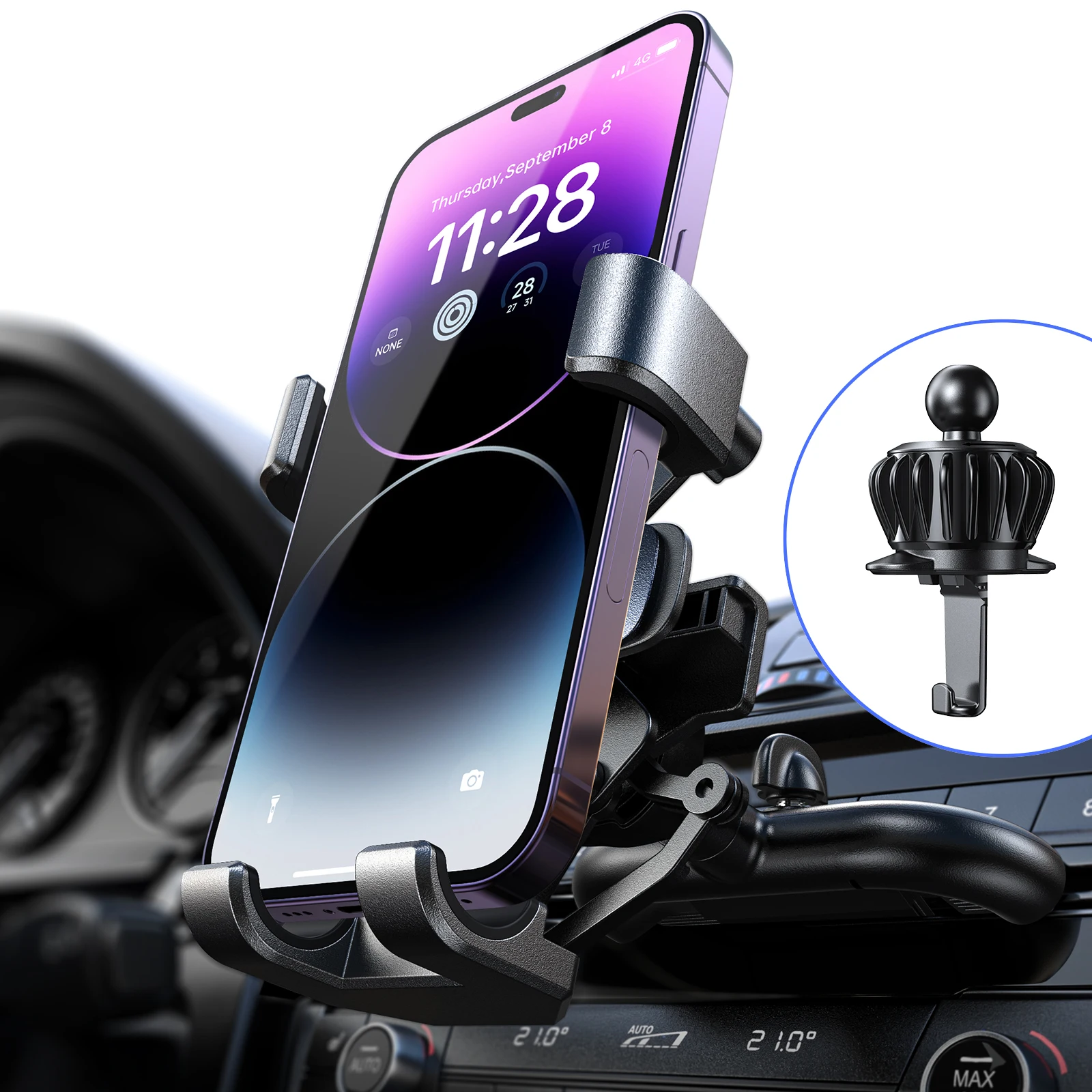 AINOPE Gravity Air Vent Car Phone Holder Mount with Newest Vent Clip Hand Free Cell Phone Car Mount for iPhone Samsung Android