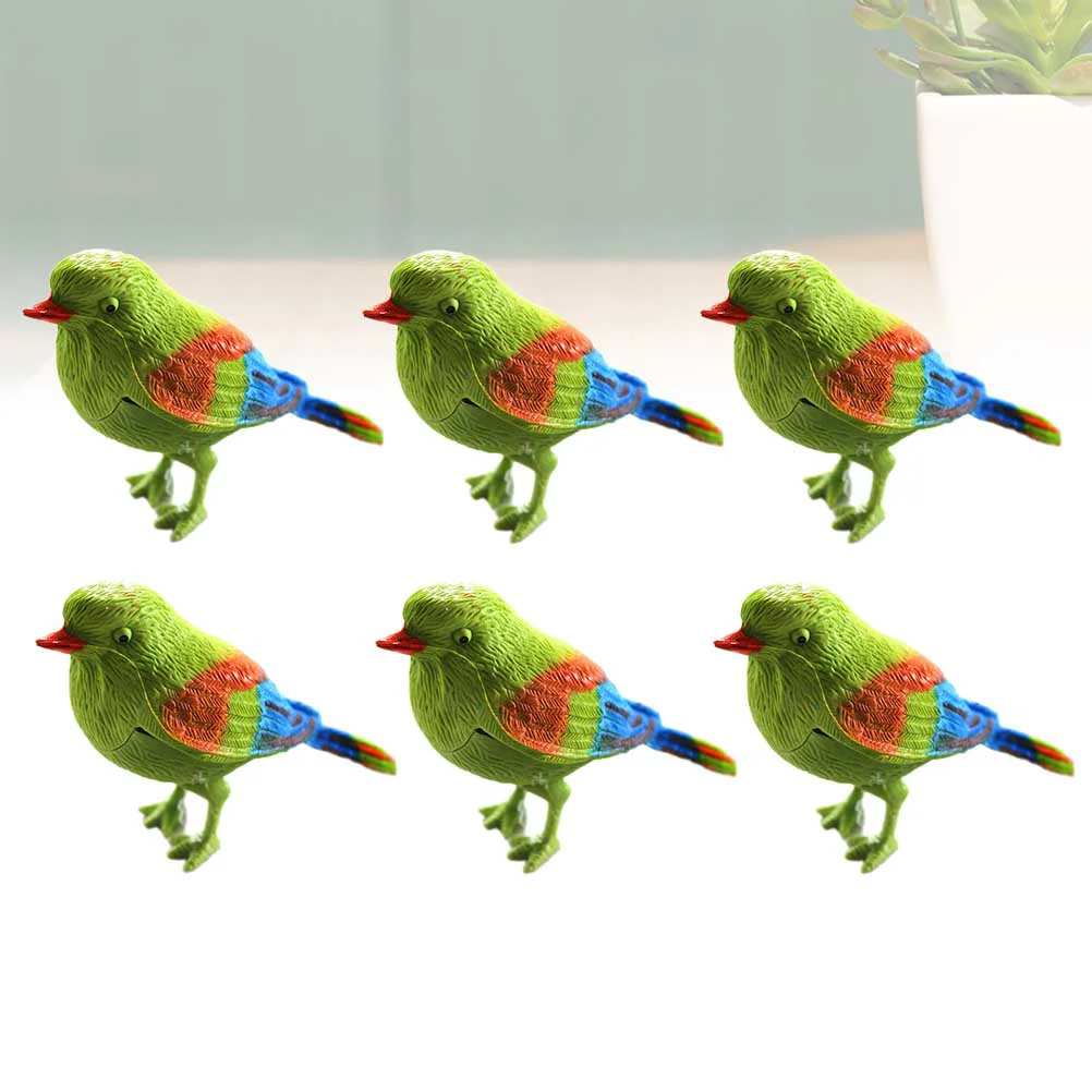 3 Pcs Voice Control Bird Toy Creative Funny Pet Sound Activated Chirping Movement Simulation Decorative