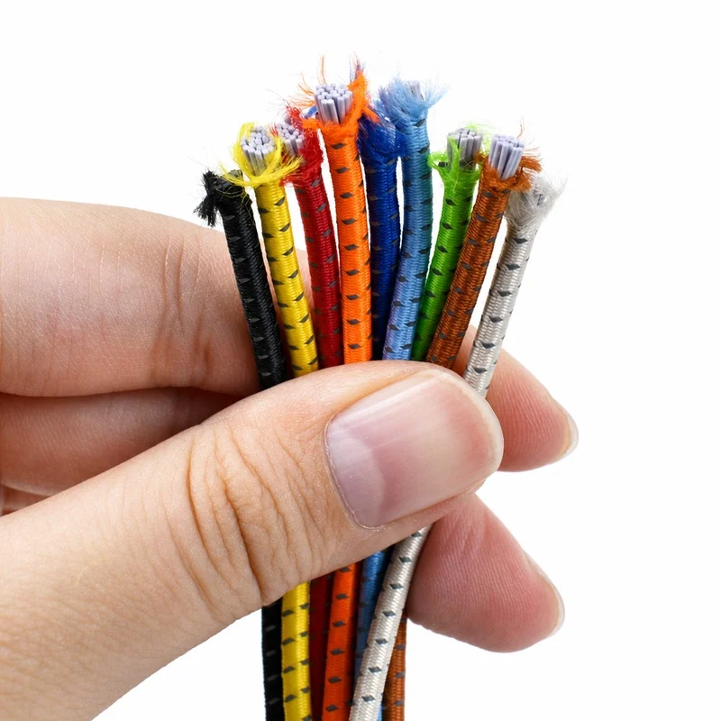 10/20/30/50/80Meters 3mm Reflective Elastic Rope Rubber Band Round Hair Bungee Cord Sewing Bias Clothes Drawstring Spring String
