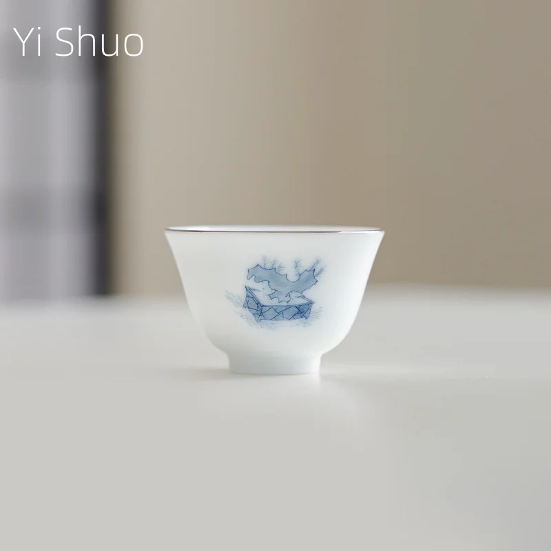 Sweet White Xiangyun Cup Kung Fu Teacup Tea Tasting Cup Ceramic Single Cup Tea Bowl Small Teacup