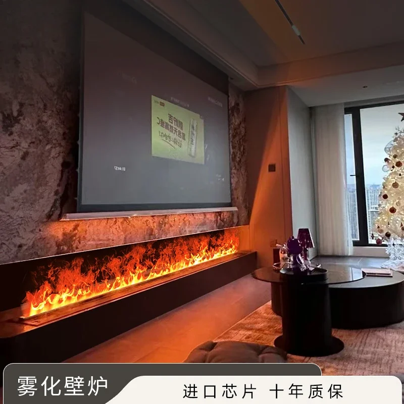 3D atomization fireplace simulation fire electronic humidifier intelligent ultra-thin embedded false flame