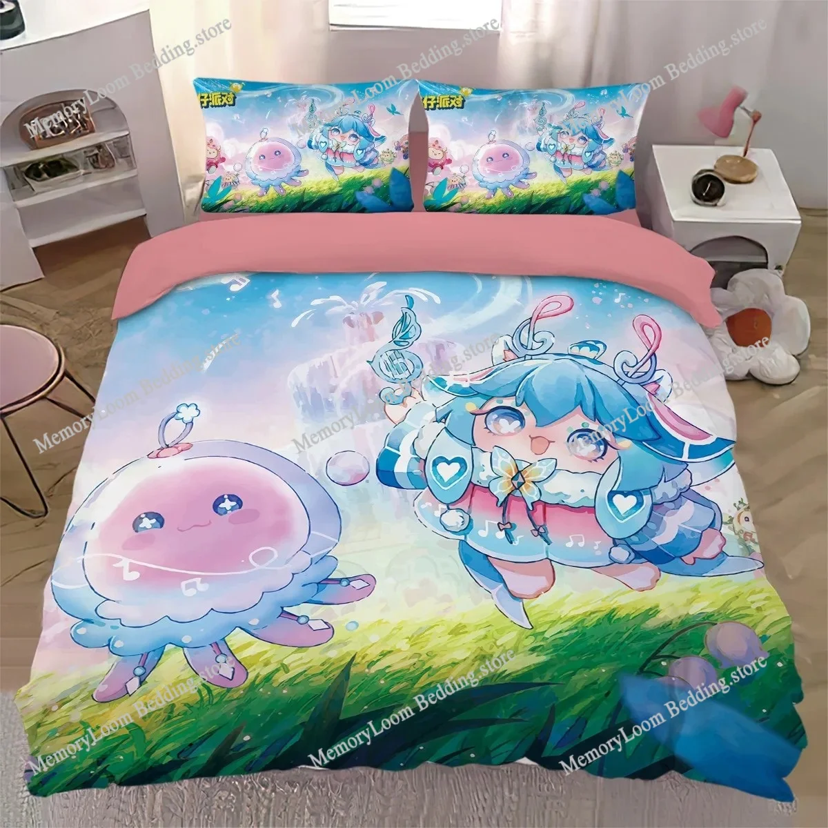 

Hot Game eggy party Duvet Cover Pillowcase Bedding Set Boys Girls Bedroom Decoration Children Gift Single Double Size