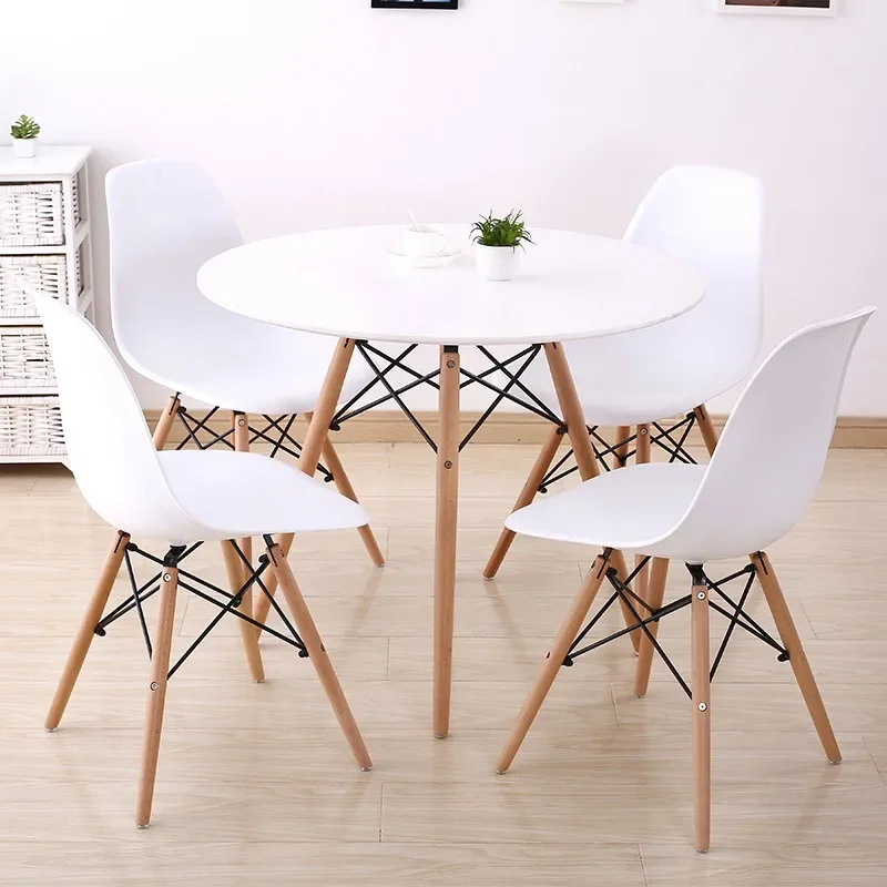 Modern simple dining table for home eating solid wood table