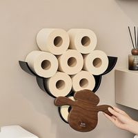Plastic Sheep Toilet Roll Holder Holds 12 Rolls Space Saving Paper Towel Holder Wall Hanging Tissue Storage Rack