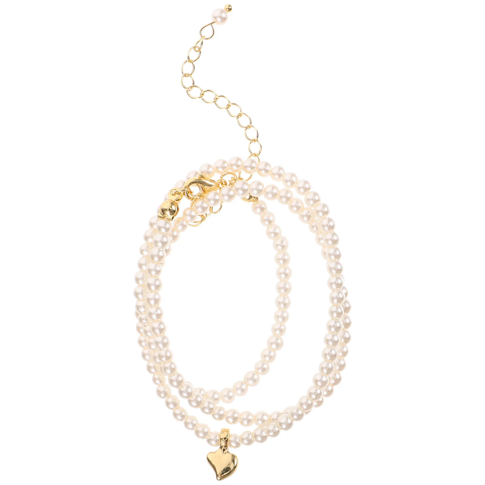 

Pearl Heart Necklace Romantic Handmade Women Necklace Party Date Gift Fashionable Clavicle Chain Pearl Jewelry